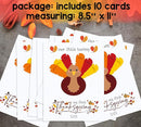 My First Thanksgiving Foot Print Kit for Baby, DIY Baby Keepsake Gifts, 10 Cute Turkey Cards, Supplies for Thanksgiving Party Games, Make Your Own Thank You Greeting Cards Gifts for Mom and Dad, 02 by TinyTreasures Baby Boutique
