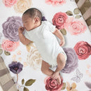 Lambs & Ivy Secret Garden Luxury Floral 3-Piece Cotton Sateen Crib Bedding Set by TinyTreasures Baby Boutique