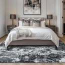 Washable Area Rugs 5'x7' Non-Slip Modern Abstract Soft for Living Room Entryway Bedroom Nursery, Print Pattern, Black Gray by TinyTreasures Baby Boutique