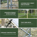 4ever2buy Chicken Runs for Yard with Cover, Large Metal Chicken Run Walk in Metal, Outside Dog Kennel with Roof, Flat Roofed Outdoor Kennel for Cats(9.2’Lx12.47’Wx6.4’H) by GreenHaven Gardens