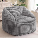 BYBYME Giant Bean Bag Chair for Adults and Kids, Large Comfy Cozy Beanbag, Floor Sofa for Teens, Living Room, Gaming, Reading, Grey by CozyNest Decor
