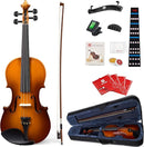Vangoa Violin 1/4 Size for Kids Beginners Full Set, Spruce Childrens Fiddle Quarter Bundle Outfit Small Acoustic Violins Starter Kit Package w/Side Solidwood, Hard Case for School Students Ages 4-6 by TinyTreasures Baby Boutique