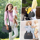 Breastmilk Cooler Bag with Ice Pack Fits 6 Baby Bottles up to 9 Ounce, Wearable Breast Pumps Cooler Bag for Nursing Mom Daycare, Work, Travel- Dark Grey by TinyTreasures Baby Boutique