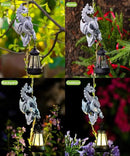 Solar Dragon Figurine Garden Statue: Outdoor Hanging Climbing Ornament with Lantern for Yard Art Lawn Balcony Patio Porch Decor- Birthday Gifts for Mom Women Father by CozyNest Decor