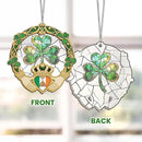 FLAGWIX Irish Gifts for Women, Men - Christmas, Birthday Gifts for Women, St Patricks Day, Shamrock Decorations, Good Luck Gifts, Claddagh, Celtic Home Decor - Window Suncatcher Hanging Decorations by GreenHaven Gardens