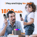 YLL Karaoke Machine for Adults Kids, Portable Bluetooth Karokee Speaker with 2 Wireless Microphones, Singing Karaoke Machine Built-in LED Lights for Birthday Gifts, Family Home Party(Space Gray) by TinyTreasures Baby Boutique