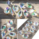 H&D HYALINE & DORA 10pcs Coloful Crystal Chandelier Lamp Lighting Drops Pendants Prisms Hanging Glass Prisms Parts Suncatcher Home Car Decor by GreenHaven Gardens