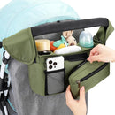 Accmor Universal Stroller Organizer with Insulated Cup Holder Detachable Phone Bag and Shoulder Strap,Stroller Bag Caddy Organizer Fits for Uppababy, Baby Jogger, Britax Strollers by TinyTreasures Baby Boutique