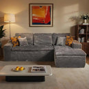 ovios 105” Modular Sectional Sofa with Thicken Seat Cushion, Cloud Couch with Deep Seat, Modern L-Shape Sofas Couches with Chaise,Upholstered Couches for Living Room Bedroom,Grey by CozyNest Decor