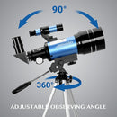AOMEKIE Telescopes,70mm Aperture 300mm Table Tripod, Astronomical for Beginners,2 Eyepieces 150X with Smartphone Adapter Moon Filter 3X Barlow by TinyTreasures Baby Boutique