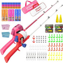 Kids Fishing Pole, Telescopic Fishing Rod, Toddler Collapsible Fishing Rod and Reel Combo with Tackle Box, Fishing Line, Bobber, and Soft Lures for Boy, Girl, Youth, Beginner, Over 4 Years Old by TinyTreasures Baby Boutique