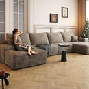 136" Sectional Couches for Living Room Modern Modular Sofa with L-Shape Couchs Upholstered Boneless Couch Deep Seat Sectional Couch with Chaise (Camel, Right Facing Chaise+3Seaters+Ottoman) by CozyNest Decor