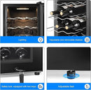 Wine Cooler Refrigerator 18 Bottles, Small Wine Fridge Mini Wine Fridge Countertop with Glass Door Wine Cellars for Red Wine, Champagne, Dry White Wine, Sparkling Wines by CozyNest Decor