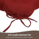 RACE LEAF 17" x 17" Patio Chair Seat Pads Red - Outdoor/Indoor Patio Cushions Set of 2 - Replacement Cushions for Chairs and Seating - Olefin Seat Pads for Porch, Deck, and Garden Seats by GreenHaven Gardens