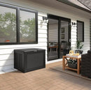 Rubbermaid Medium Resin Outdoor Storage Deck Box (74 Gal), Weather Resistant, Black, Deck Organization for Home/Backyard/Pool Chemicals/Toys/Garden Tools/Porch/Patio Cushions by CozyNest Decor