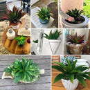JUSTOYOU Large Artificial Succulents Aloe Plants Real Touch Fake Flowers Unpotted for Home Wedding Festival Arrangement (1, Green-Red) by CozyNest Decor