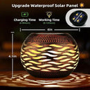 Waterproof Solar Lanterns Outdoor 2-Pack - Retro Metal Hollow-Out Garden Lights, Outdoor Yard Garden Porch Patio Lawn Inside Tabletop Decorations Unique Gardening Gifts for Women, Mom, Mother's Day by GreenHaven Gardens