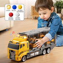 Toddler Boys Construction Truck Vehicle Toy Set with Play Mat and Die-Cast Toy Car, Transport Carrier Truck for Kids 3-5, Birthday Gifts Toys for 3-8 Year Old Boys by TinyTreasures Baby Boutique