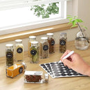 4 Pack Magnetic Spice Rack with 24 Spice Jars, Spice Labels, Chalk Marker and Funnel Set, Magnetic Spice Organizer Shelf for Refrigerator, Microwave, Seasoning Organizer for Kitchen by CozyNest Decor