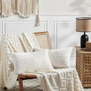 Fancy Homi 2 Packs Cream White Long Lumbar Decorative Throw Pillow Covers 16x24 Inch for Couch Bed Sofa, Rustic Farmhouse Boho Home Decor, Soft Striped Corduroy Rectangle Accent Cushion Case 40x60 cm by CozyNest Decor