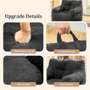 Bean Bag Chair, Bean Bag Chair for Adults, Fluffy and Comfy Bean Bag with Filler, Bean Bag Sofa Chair for Reading, Gaming, Stuffed High-Density Foam, Grey by CozyNest Decor