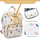 Diaper Bag Backpack, Diaper Bags for Baby Girls Boys, Baby Bags for Moms Dads, Nappy Changing Bag with Insulated Pockets,Multi-functional Waterproof Backpack with Stroller straps-Berry White by TinyTreasures Baby Boutique