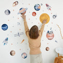Solar System Wall Decals for Kids - Planets and Space Themed Wall Stickers by Lipastick - Peel and Stick Vinyl Decals for Boys and Girls Bedroom, Nursery, Playroom, Daycare - M Size by TinyTreasures Baby Boutique
