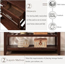 Solid Wood Console Table Sofa Tables with Drawers and Shelves Small Entryway Table for Living Room,Decorative,Foyer(42" Espresso) by CozyNest Decor