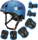 KAMUGO Kids Bike Helmet Set, Toddler Helmet for Ages 2-8 Boys Girls with Sports Protective Gear Set Knee Elbow Wrist Pads for Skateboard Cycling Scooter Rollerblading by TinyTreasures Baby Boutique