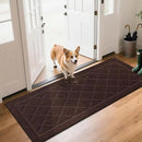 BEQHAUSE Dirt Trapper Door Mat 24" x 60", Doormat Non-Slip Entryway Rugs Washable, Dog Door Mat Stain Resistant and Absorbent Welcome Floor Mat for Front Back Door, Muddy Wet Shoes & Paws, Brown by CozyNest Decor