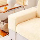 Chenille Sofa Armrest Covers, Soft Stretch Non-Slip Couch Arm Covers for Sofa, Chair or L Shaped Sectional, Furniture Protector (2 Pieces, Beige) by CozyNest Decor