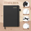 Planner 2025-2026, Academic Linen 2025-2026 Monthly Planner July 2025 to June 2026, Weekly & Daily Organizer with Tabs, Note Pages, Hardcover 5.65" x 8.15"- Ideal for School, Work & Productivity-Black by TinyTreasures Baby Boutique
