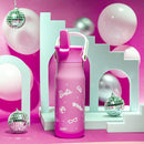 Zak Designs Barbie Harmony Water Bottle for Travel or At Home, 20oz Stainless Steel is Leak-Proof When Closed and Vacuum Insulated with Straw Lid and Carry Handle (Pink) by TinyTreasures Baby Boutique