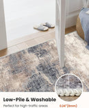 AMADA HOMEFURNISHING Washable Entry Rug, 2x3 Modern Abstract Rug with Short Pile and Non-Slip Backing, Small Rug with Abstract Pattern for Entryway, Kitchen and Living Room, Brown by TinyTreasures Baby Boutique