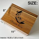 Floral Keepsake Boxes for Women - Butterfly Box Keepsake for Girls, Personalized Gifts for Teen Girls or Daughters, Flower Gift Box, Engraved Name Custom Wood Chest Memento Storage, 11x8x4,75 in by TinyTreasures Baby Boutique