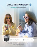 EUHOMY Countertop Ice Maker Machine with Handle, 26lbs in 24Hrs, 9 Ice Cubes Ready in 6 Mins, Auto-Cleaning Portable Ice Maker with Basket and Scoop, for Home/Kitchen/Camping/RV. (Black) by CozyNest Decor