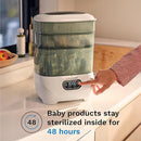 Baby Brezza Bottle Sterilizer and Dryer Advanced – 33% Faster - Largest Capacity Steam Sanitizer - Universal Sterilization Machine for All Bottles + Pump Parts - HEPA Air Filter by TinyTreasures Baby Boutique