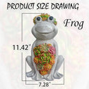 Large Frog Solar Garden Outdoor Statues with Succulent and 8 LED Lights,Outside Solar Frog Art Decor for Lawn,Yard, Balcony Ornament by CozyNest Decor