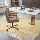 Living Room Rugs 6x9 Gold Washable Area Rug, Abstract Modern Bedroom Rugs Non Slip Stain Resistant Neutral Large Carpet for Nursery, Dining, Kids Playroom, Dining Room, Office by TinyTreasures Baby Boutique