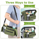 Accmor Universal Stroller Organizer with Insulated Cup Holder Detachable Phone Bag and Shoulder Strap,Stroller Bag Caddy Organizer Fits for Uppababy, Baby Jogger, Britax Strollers by TinyTreasures Baby Boutique