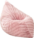 Hobestluk 3 in 1 Bean Bag Chair Giant Bean Bag Chairs for Adults with Ripple Cover Convertible Bean Bag Floor Cushion with Machine Washable Cover for Living Room (Ripple Pink) by CozyNest Decor