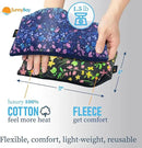 SunnyBay Small Microwave Heating Pad, Microwavable Versatile Cold/Heated Neck and Shoulder Wrap for Back Pain and More, Moist Heat Cotton-Fleece Pad, 6x11 Inches, Lilac and Green Flowers, Pack of 2 by CozyNest Decor