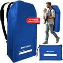 ONGUARD Waterproof Single and Double Stroller Bag for Airplane - Travel Stroller Cover for Air Travel and Storage - Gate Check Bag Backpack- Baby Airplane Essentials - Blue by TinyTreasures Baby Boutique