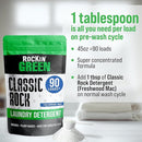 Rockin' Green Classic Rock Laundry Detergent (90 Loads), Plant based, All Natural Laundry Detergent Powder, Vegan and Biodegradable Odor Fighter, Safe for Sensitive Skin, 45 oz (Freshwood Mac) by TinyTreasures Baby Boutique