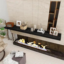 Fun Memories 72 Inch Floating Shelf, 12 Inch Deep Wall Shelf for Fireplace Mantel, Deep Storage Shelves for Home & Office, Wall Shelves with Invisible Bracket, Black, Set of 1 by CozyNest Decor