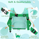 Dr.meter 3 in 1 Toddler Harness Leash + 8.2ft Anti Lost Wrist Link, Cute Dinosaur Kids Safety Harness Tether with Key Lock, Child Protective Leashes While Walking for Outdoor Activity Keep Kids Close by TinyTreasures Baby Boutique