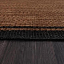 CAMILSON Indoor Outdoor Rug, 10x14 Bordered Nut Brown Black Modern Area Rugs for Indoor and Outdoor Patios, Kitchen and Hallway Mats, Washable Porch Deck Outside Carpet (Border Nut Brown Black 10 x14) by GreenHaven Gardens