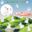 80Pcs Mini Rabbits Resin Tiny Rabbits Miniature Decoration Figurines Ducks Dollhouse Garden Decor Plastic Mini Animals Micro Landscape Ornament Cake DIY Craft by GreenHaven Gardens