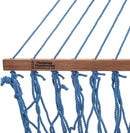 Hatteras Hammocks Deluxe Coastal Blue Duracord Rope Hammock with Free Extension Chains & Tree Hooks, Handcrafted in The USA, 450 LB Weight Capacity, 13 ft. x 60 in by GreenHaven Gardens