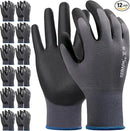 Kebada Work Gloves for Men and Women, Foam Nitrile Coated Safety Gloves with Grip, Ideal for Warehouse Package Handling, Gardening, Mechanic and Construction, Medium by GreenHaven Gardens